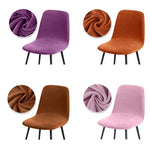 chaise moderne velours uni bleu marine marron violet orange rose pâle