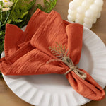 serviette table coton rose violet ruban jute décoration mariage fête rustique moderne