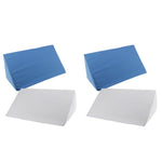 coussin d'élevation bleu mousse mémoire forme incliné support lombaire jambes texture lisse ergonomique