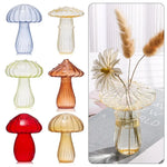 vase champignon moderne rayures verticales couleur bleu rouge transparent maison
