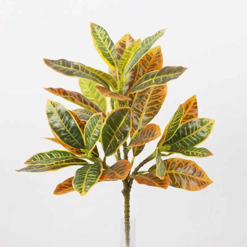 plante artificielle verte feuilles simples moderne décoration intérieure brillance sans pot