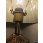 base lampe table blanc doré finition brillante classique vis fixation métal e27