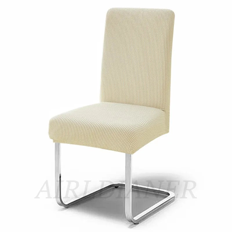 housse chaise marron clair jacquard polyester moderne protection extérieure intérieure mariage banquette