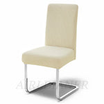 housse chaise marron clair jacquard polyester moderne protection extérieure intérieure mariage banquette