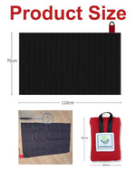 couverture poche rouge compacte ribbed portable pliable imperméable plage camping sac rangement