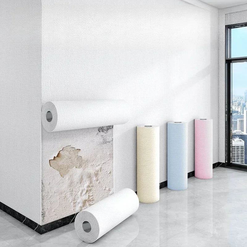 papier peint moderne autocollant 3d opaque tissu blanc beige bleu clair fête chambre enfants