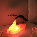 lampe led dragon 3d nuit rechargeable usb noir rouge blanche réaliste chambre deco festive