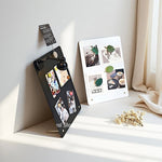 tableau photo moderne noir blanc clips support matériau bois carton