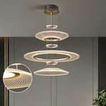 suspension lumineuse moderne doré grille mailles 60cm 80cm 100cm chambre salonhôtel