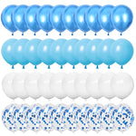 Ensemble de 40 ballons confettis mélangés or rose