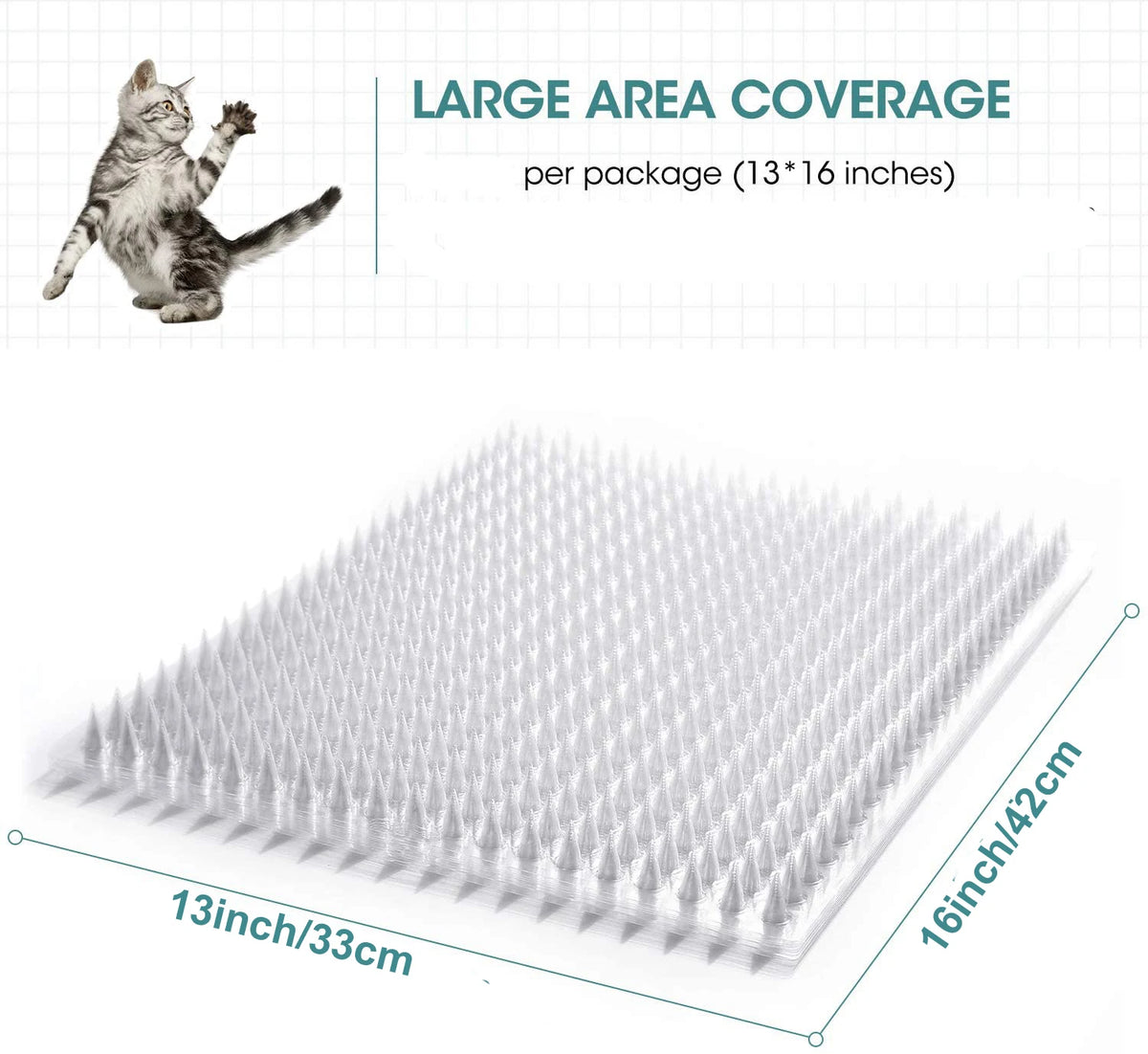 tapis transparent pointes plastique dissuasif chats utilitaire extérieur intérieur respectueux environnement