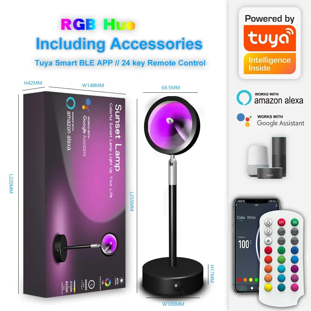 lampe table led moderne noir lentille translucide controle bluetooth application smartphone