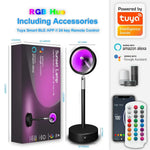lampe table led moderne noir lentille translucide controle bluetooth application smartphone