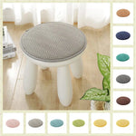 coussin tabouret rond solide mousse pu tissage points moderne couleur uni antidérapant