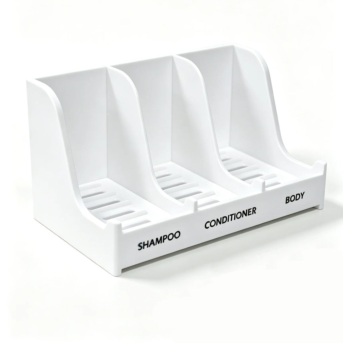 support savon mural blanc moderne compartiments réutilisable fixé murABS