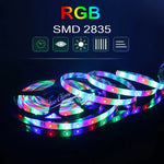Ruban LED 12V flexible enroulé montrant sa longueur de 5m