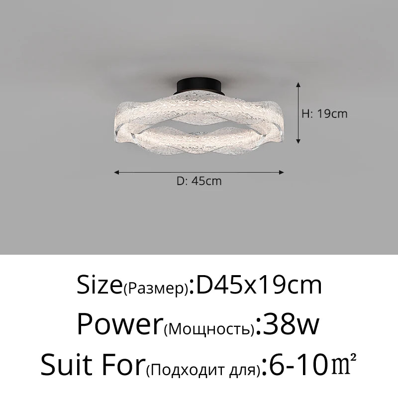 ventilateur moderne blanc noir transparent motifs décoratifs fixations crochets led télécommande