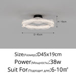 ventilateur moderne blanc noir transparent motifs décoratifs fixations crochets led télécommande