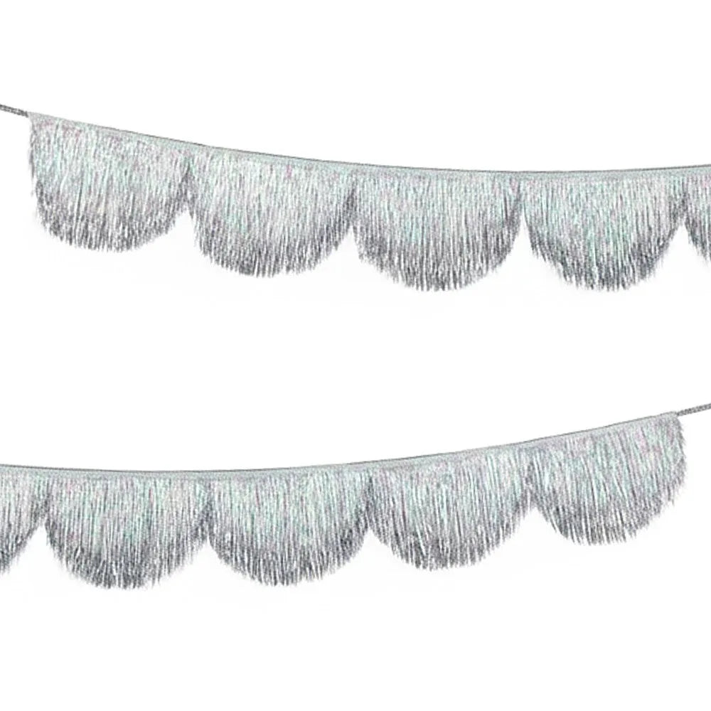 guirlande festive franges scintillantes or argent anniversaire noel saint valentin halloween pâques