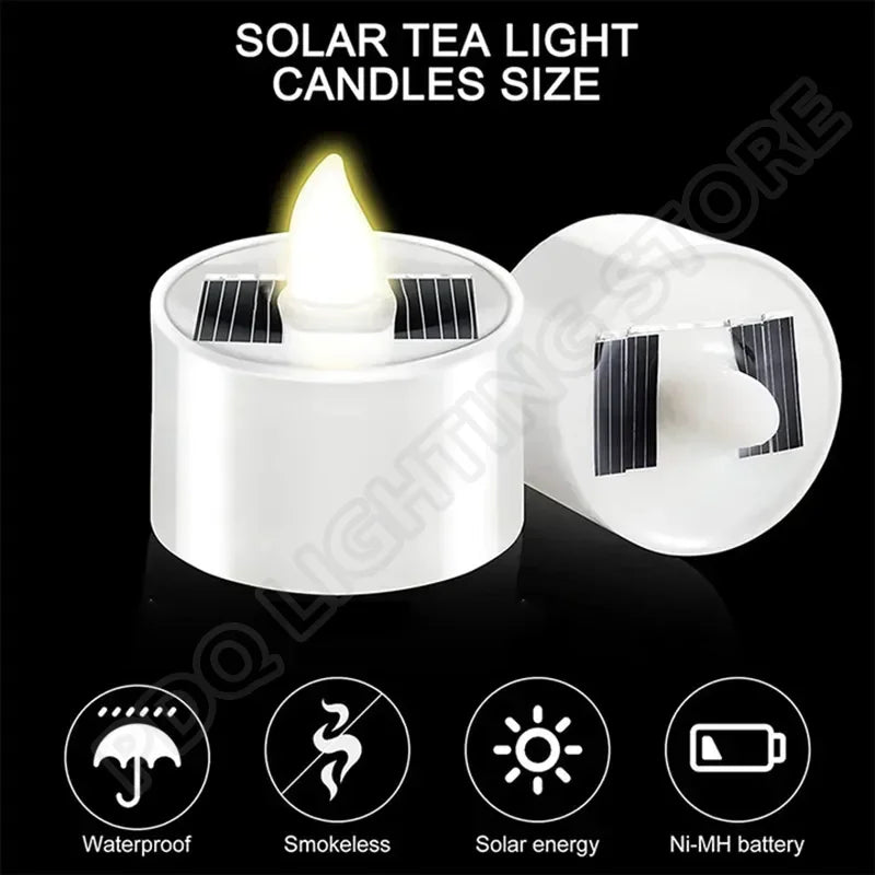 bougies solaires led sans flamme étanches rechargeables extérieur jardin décoration maison moderne blanc simulateur
