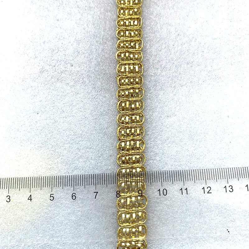 rubans métalliques or argent décoration mariage dentelle fine polyester brillants 5mètres largeur10mm styleélégant