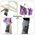 sac rangement pinces linge oxford polyester multiusage ovale réutilisable wardrobe opaque maille