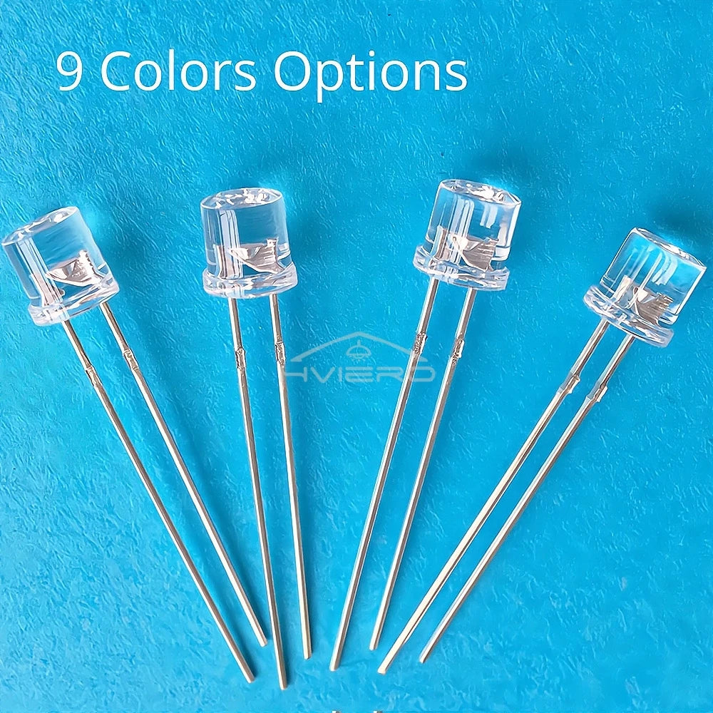 ampoules led diodes bleu rose orange blanc vert jaunes ultra lumineuses 5mm modernes