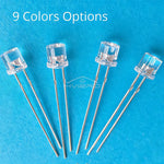 ampoules led diodes bleu rose orange blanc vert jaunes ultra lumineuses 5mm modernes