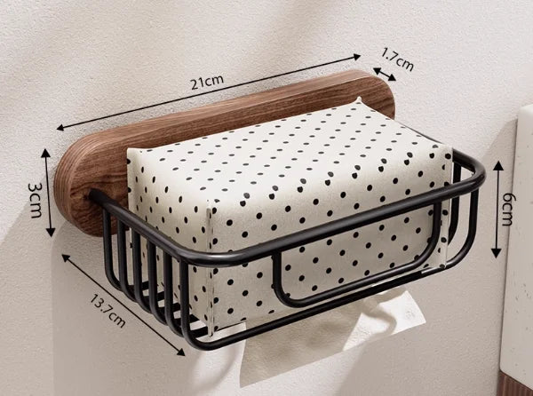 étagères murales bois modernes clips noir téléphone serviettes cosmétiques salle bain góc treo đồ