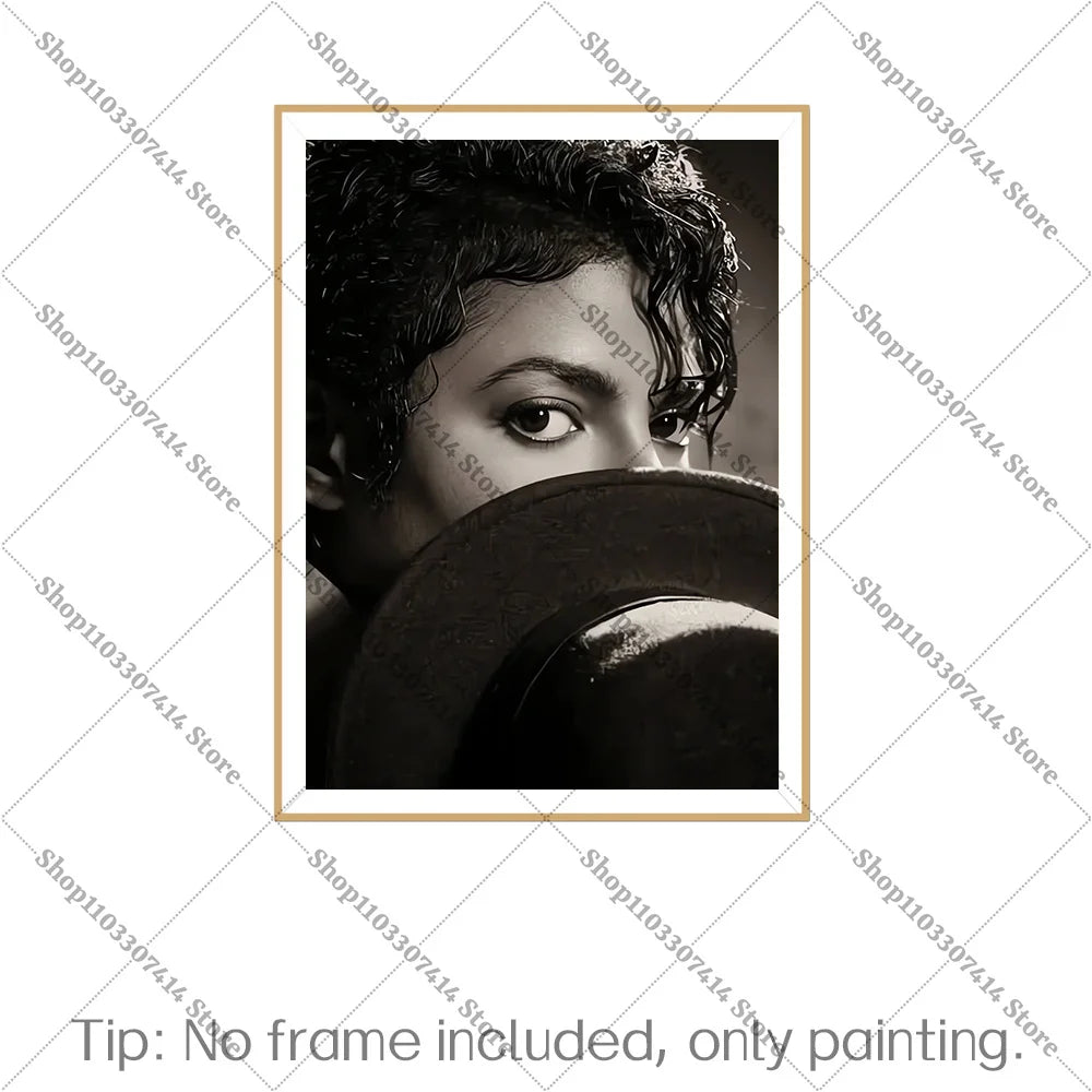 affiche murale MJ pop art photo noir blanc decoration maison 30x40cm erotique minimaliste