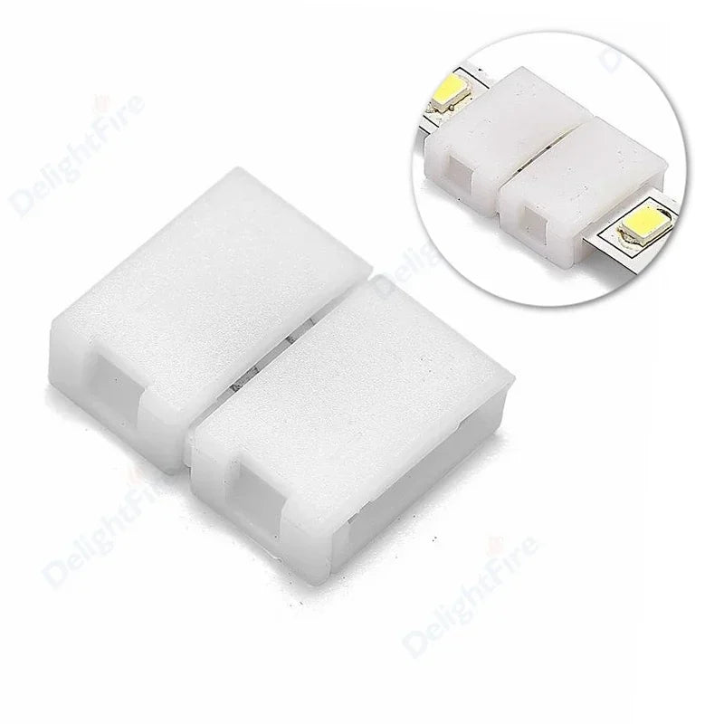 connecteurs ruban led blanc lisse 24v pvc moderne clips 100mm 10 pièces