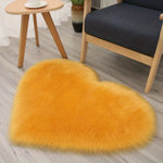 tapis peluche coeur rouge gris violet bleu moderne doux 50x60cm maison décoration chambre salon