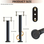 piliers réglables métal noir fixations vis modernes bureaux tables 12 32cm