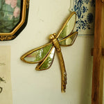 miroir mural art déco doré hirondelle papillons insectes motifs texturés adhésif vintage