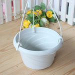 pots suspendus blancs modernes crochets métalliques balcon jardin decorationextérieurporte plantespaniersuspendus