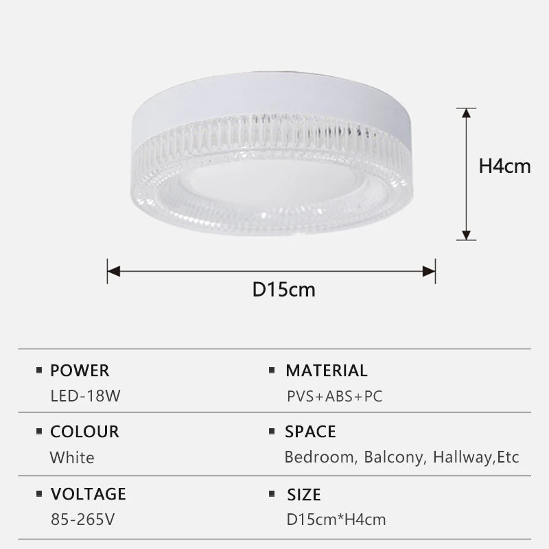 lampe led blanc imitation diamant cristal minimaliste chambre balcon couloir 3000k 6000k