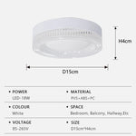 lampe led blanc imitation diamant cristal minimaliste chambre balcon couloir 3000k 6000k