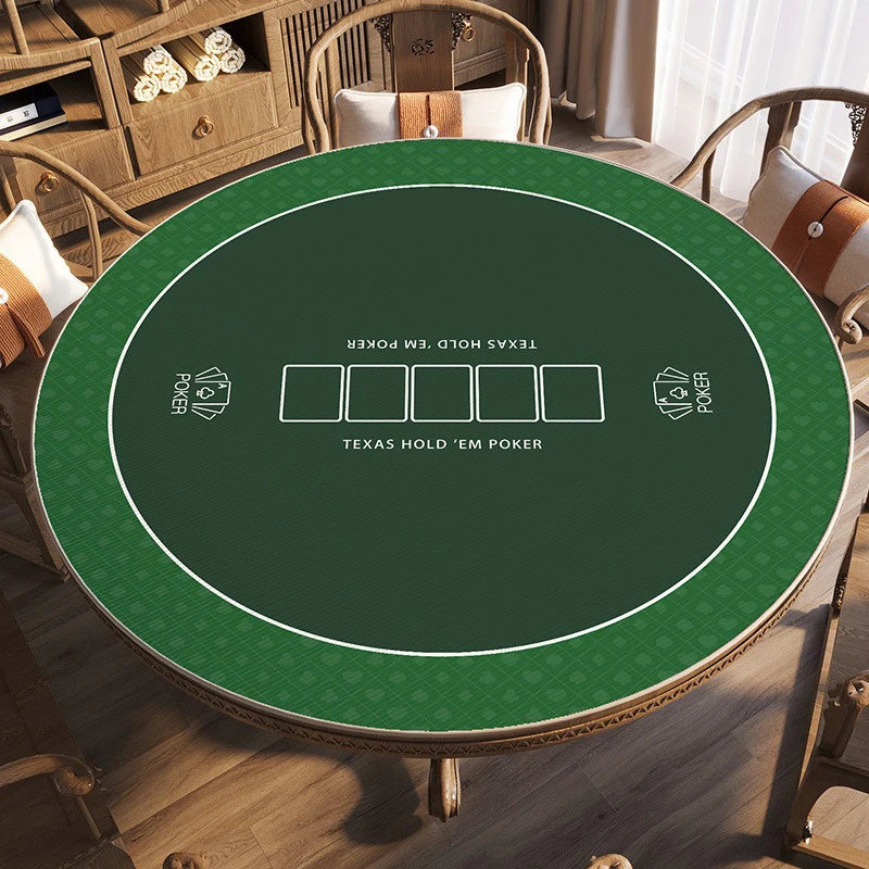 nappe poker tapis jeu vert bleu marine motif cartes table maison casino