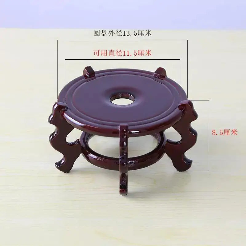 support plante sculpté motifs floraux classique marron foncé étagère décoration intérieure plantes fleurs