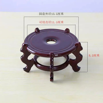support plante sculpté motifs floraux classique marron foncé étagère décoration intérieure plantes fleurs