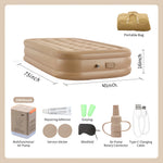matelas gonflable beige moderne bosses pompe électrique double camping intérieur