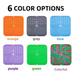 tapis bain animal silicone suction antidérapant moderne orange gris bleu violet vert
