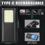 lampe poche rechargeable led portable clip noir cordon usb camping travail moderne