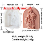 moulages bougies sculptées jésus nativité christ relief classique religieux silicone opaques