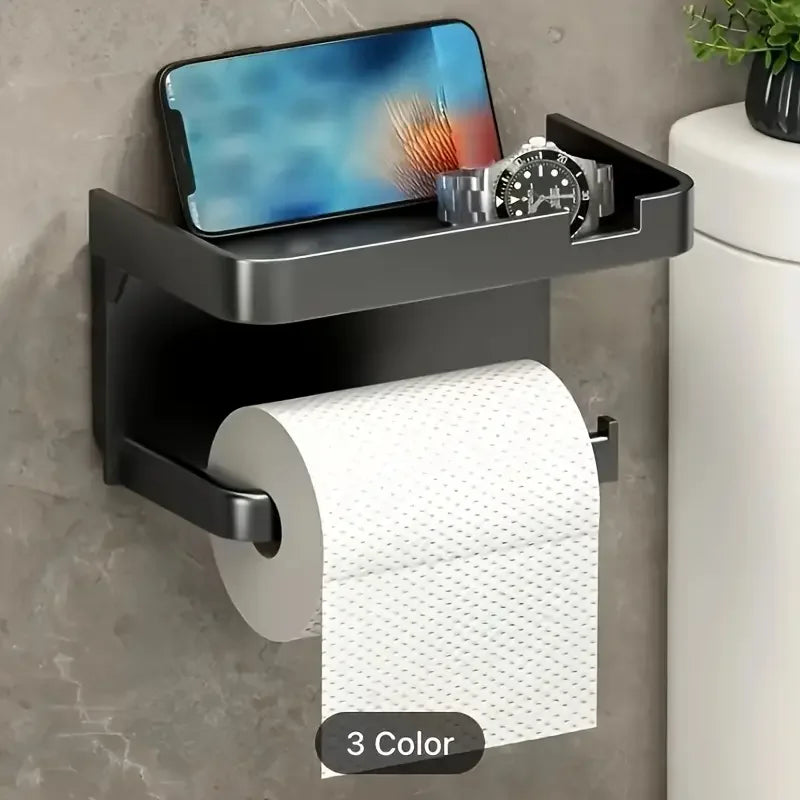 porte rouleau papier toilette étagère murale moderne noir blanc téléphone rouleau parfum mouchoirs