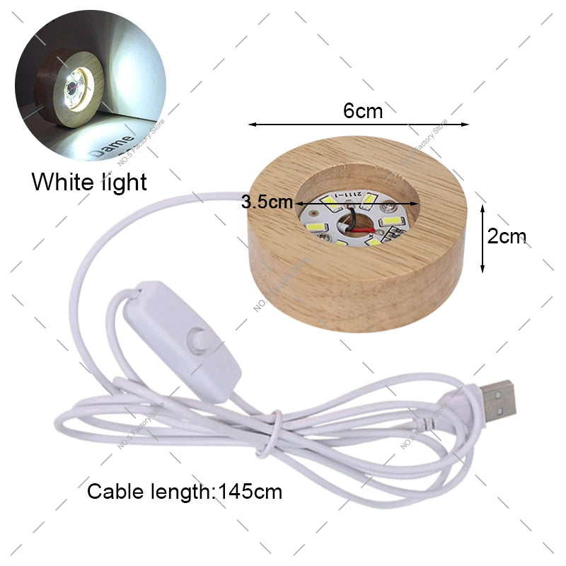 lampe led bois étoiles dorées couleurs chaudes socle minimaliste diy usb