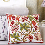 taies d'oreiller coton polyester ethnique floral brodées couleurs vives motifs géométriques coussins deco 45x45cm