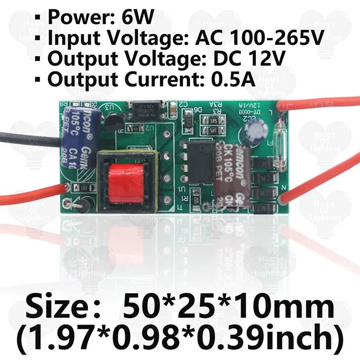 transformateur électrique led alimentation 12v 05a 1a 2a 3a 6w 12w 24w 36w circuits