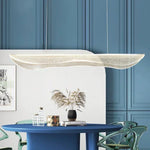 suspension lumineuse moderne blanc doré texture maille fine clips métalliques 6000K 4500K 3000K