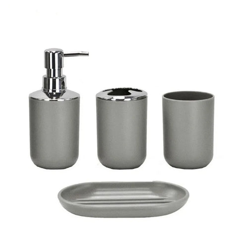 ensemble salle bain moderne gris uni durable économique éco responsable contemporain vibrant